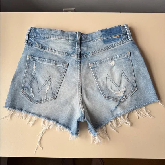 MOTHER SUPERIOR The Tomcat Kick Fray Shorts in True Confessions - Size 28 - Picture 3 of 16